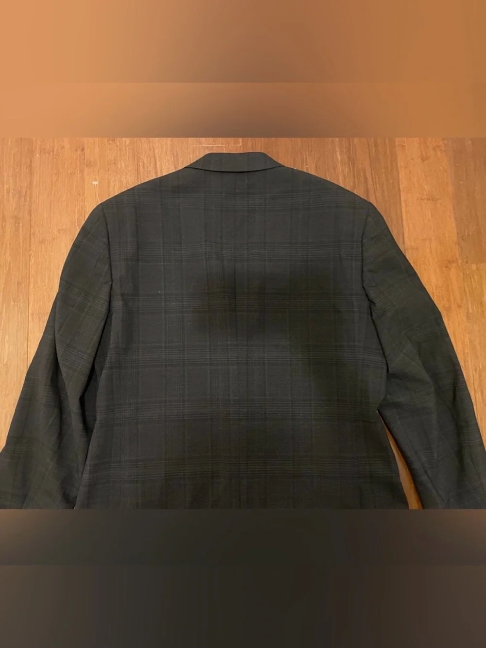 J Crew Blazer Men's Plaid Two-Button Sport Coat in Charcoal 40 S Short